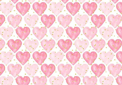 Valentine’s full of Hearts Backdrop (Material: Vinyl)