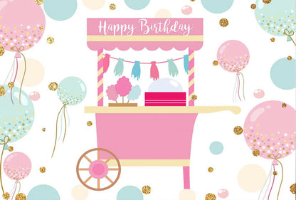 Cotton-Candy Shop Backdrop (Material: Vinyl)