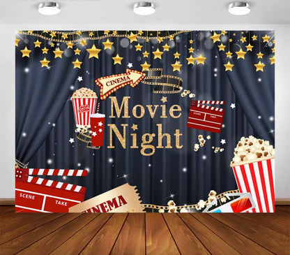 Movie Night Backdrop (Material: Vinyl)
