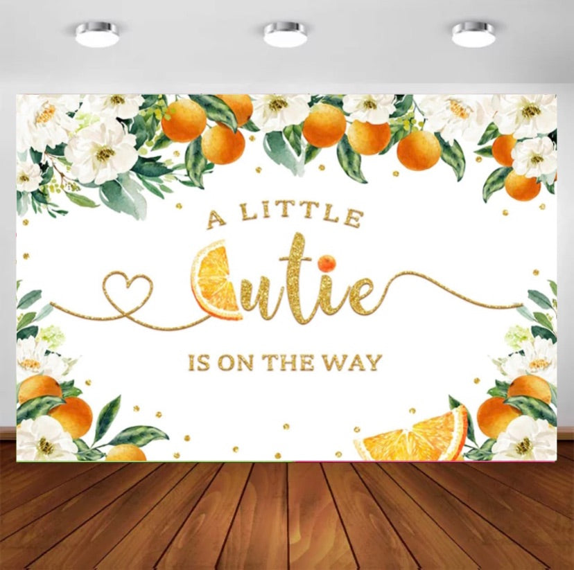 A Little Cutie Backdrop (Material: Vinyl)