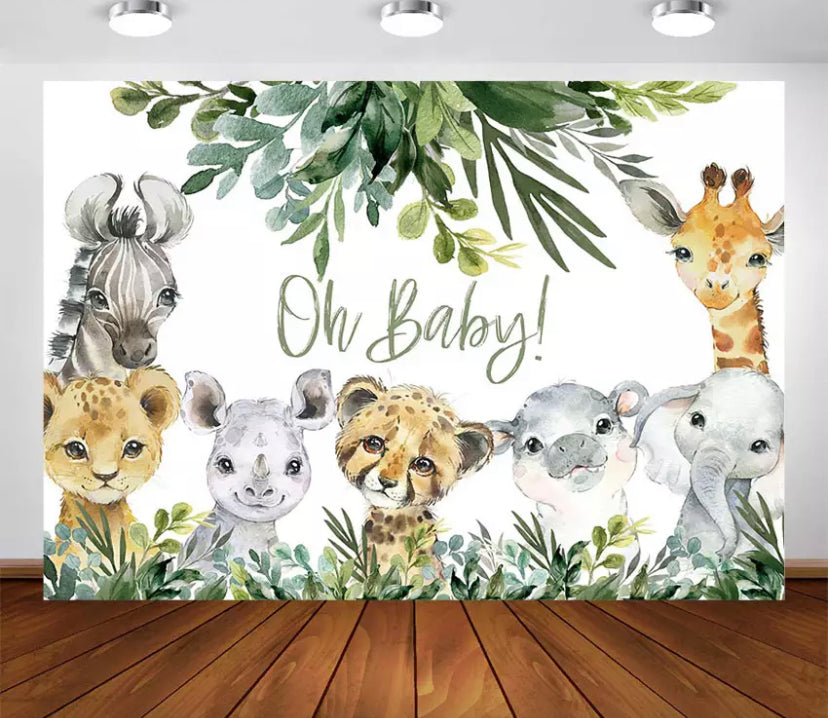 Jungle Safari Backdrop (Material: Vinyl)