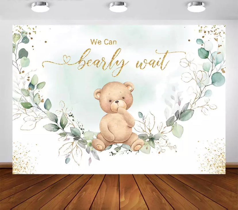 Teddybear Baby Shower Backdrop (Material: Vinyl)