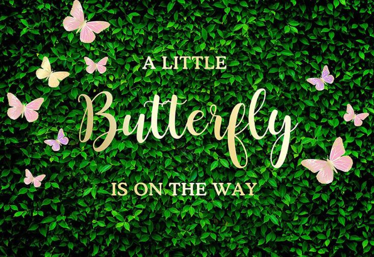 Garden Butterfly Backdrop (Material: Vinyl)
