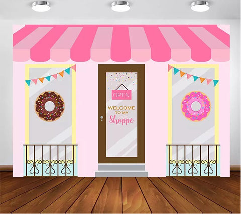 Donut Shop Backdrop (Material: Vinyl)