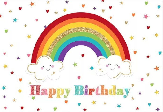Sweet Rainbow Backdrop (Material: Vinyl)