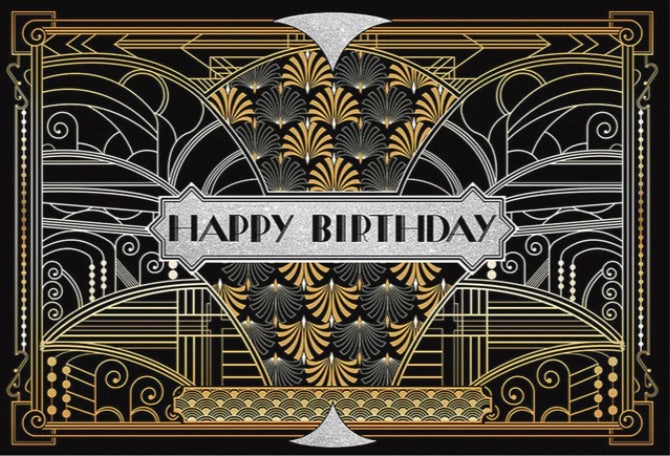 Birthday Gatsby Backdrop (Material: Vinyl)