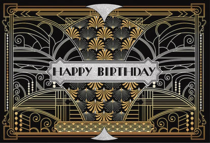Birthday Gatsby Backdrop (Material: Vinyl)