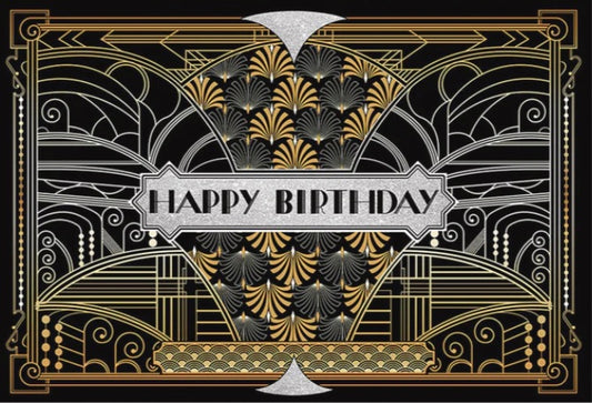 Birthday Gatsby Backdrop (Material: Vinyl)