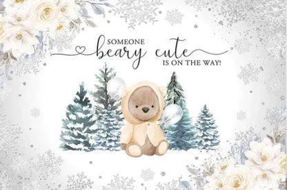 Yellow Bearly in Winter Backdrop (Material: Vinyl)