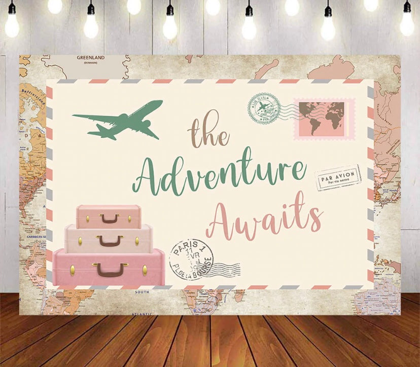 Adventure Awaits - Paris Backdrop (Material: Vinyl)