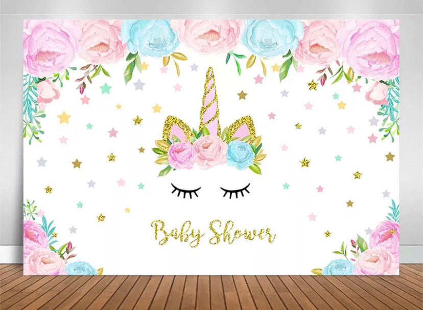 Unicorn Backdrop (Material: Vinyl)