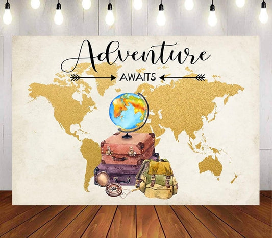 The Adventure Awaits Backdrop (Material: Vinyl)