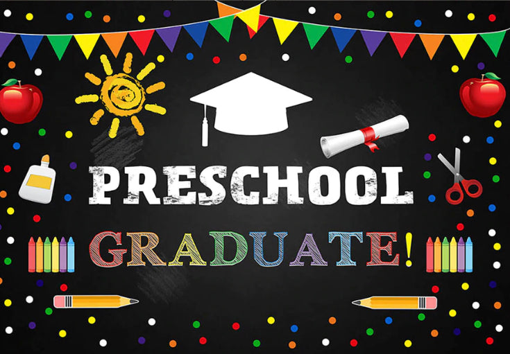 Preschool Graduate Backdrop (Material: Vinyl)