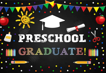 Preschool Graduate Backdrop (Material: Vinyl)