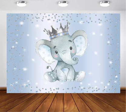 King Elephant Backdrop (Material: Vinyl)