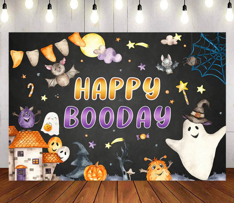 Happy Booday Backdrop (Material: Vinyl)
