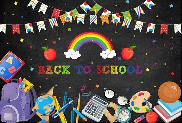 Back to School Colors Backdrop (Material: Vinyl)