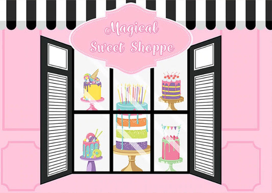 Sweet Shop Backdrop (Material: Vinyl)