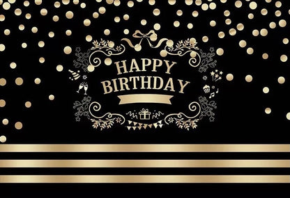 Gold and Party Backdrop (Material: Vinyl)