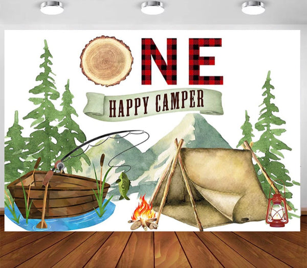 Happy Camper ONE Backdrop (Material: Vinyl)