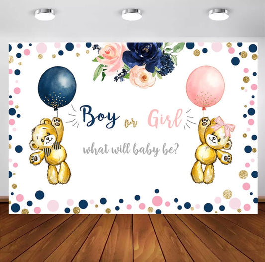 Teddy Boy or Teddy Girl Backdrop (Material: Vinyl)