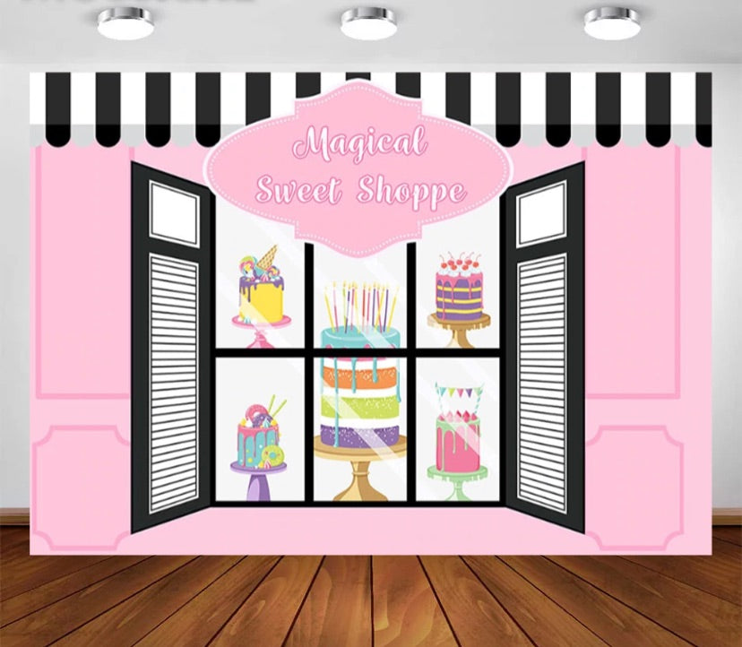 Sweet Shop Backdrop (Material: Vinyl)