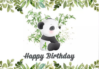 One Cute Panda Backdrop (Material: Vinyl)