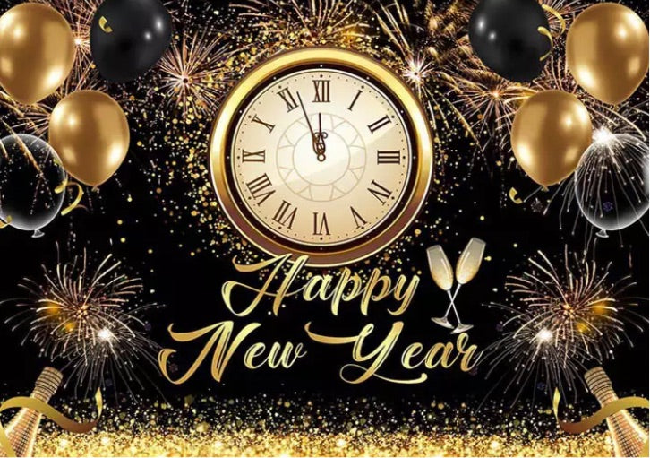 New Year Backdrop (Material: Vinyl)