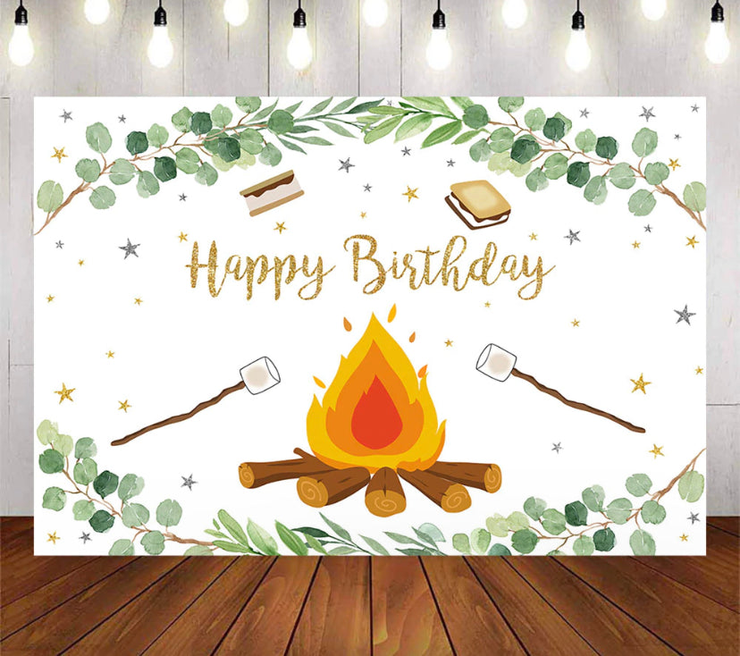 Camping Backdrop (Material: Vinyl)