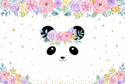 Pink Panda Backdrop (Material: Vinyl)