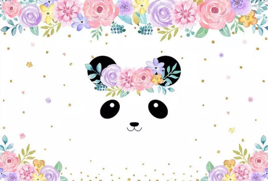 Pink Panda Backdrop (Material: Vinyl)