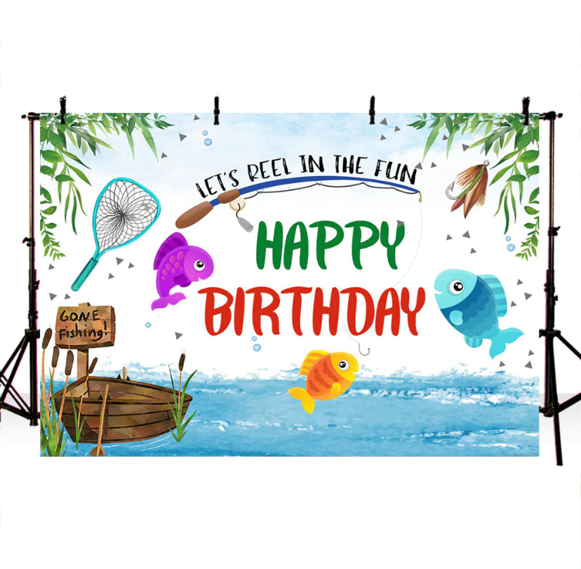 Fishing Backdrop (Material: Vinyl)