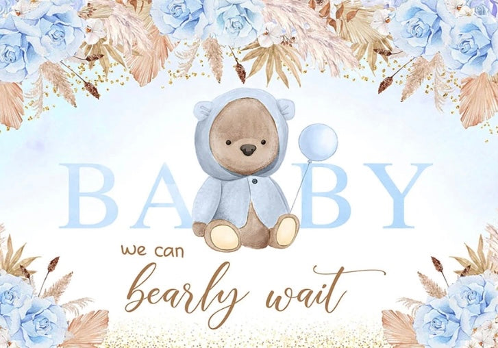 Blue Bearly Backdrop (Material: Vinyl)