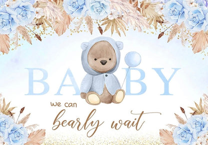 Blue Bearly Backdrop (Material: Vinyl)