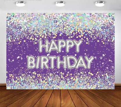 It’s my Birthday in Purple Backdrop (Material: Vinyl)