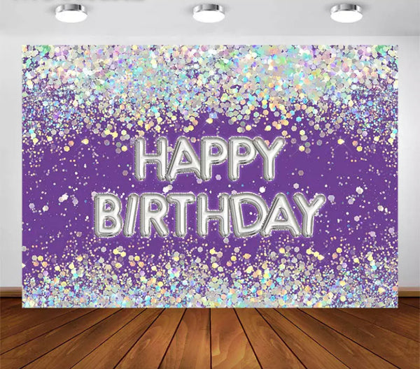 It’s my Birthday in Purple Backdrop (Material: Vinyl)