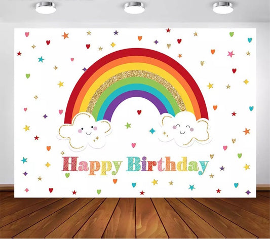 Sweet Rainbow Backdrop (Material: Vinyl)