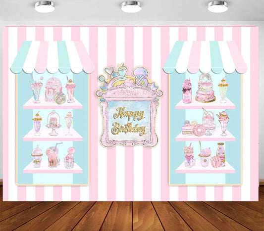 Treat Shoppe Backdrop (Material: Vinyl)