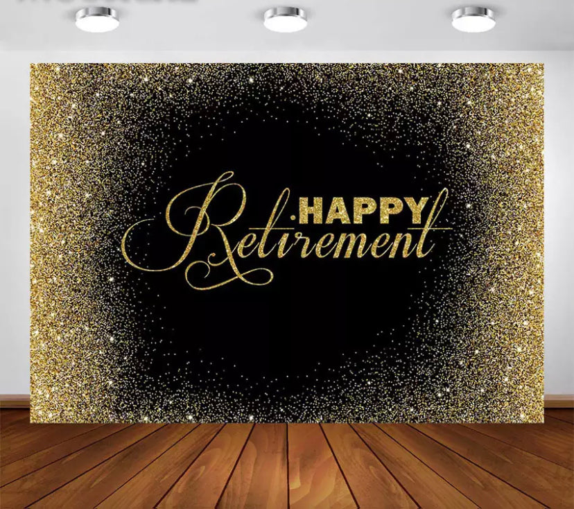 My Retirement Celebration Backdrop (Material: Vinyl)