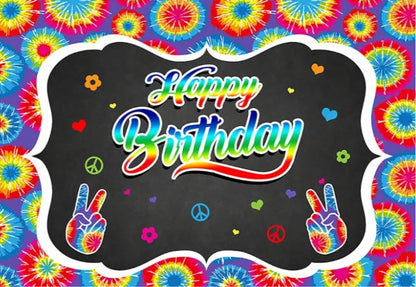 Peace and Love Backdrop (Material: Vinyl)