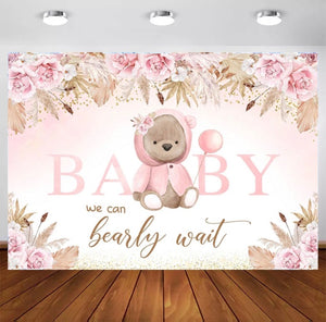 Pink Bearly Backdrop (Material: Vinyl)