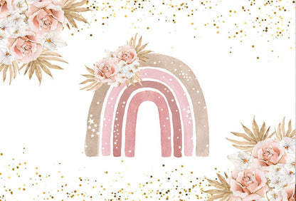 Boho Flowers Backdrop (Material: Vinyl)