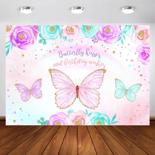 Esmeralda Butterfly Backdrop (Material: Vinyl)