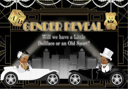 Gatsby Gender Reveal Backdrop (Material: Vinyl)