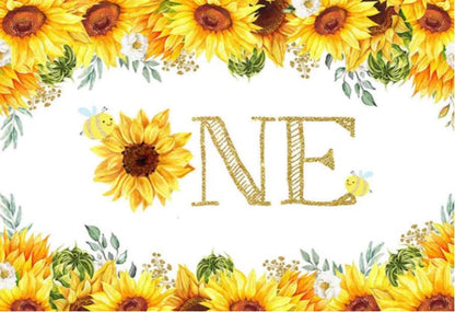 ONE SunFlower Backdrop (Material: Vinyl)