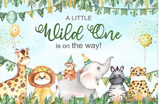 Wild One Jungle Backdrop (Material: Vinyl)