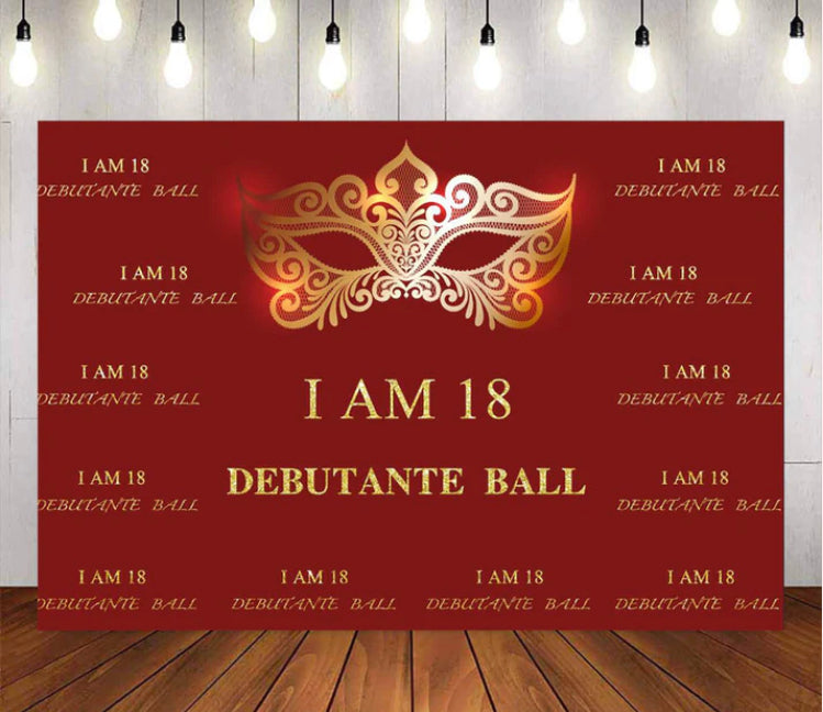 Masquerade Ball Backdrop (Material: Vinyl)