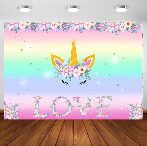 Unicorn Backdrop (Material: Vinyl)