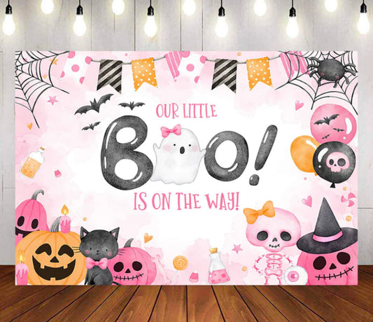 Little Boo on the way Backdrop (Material: Vinyl)