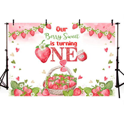 ONE Berry Backdrop (Material: Vinyl)